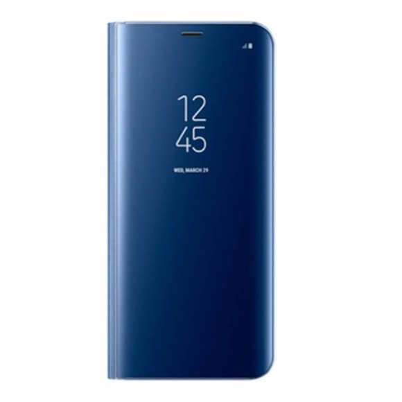 Funda Libro Ventana Translucida Samsung Galaxy S9 smart cover azul