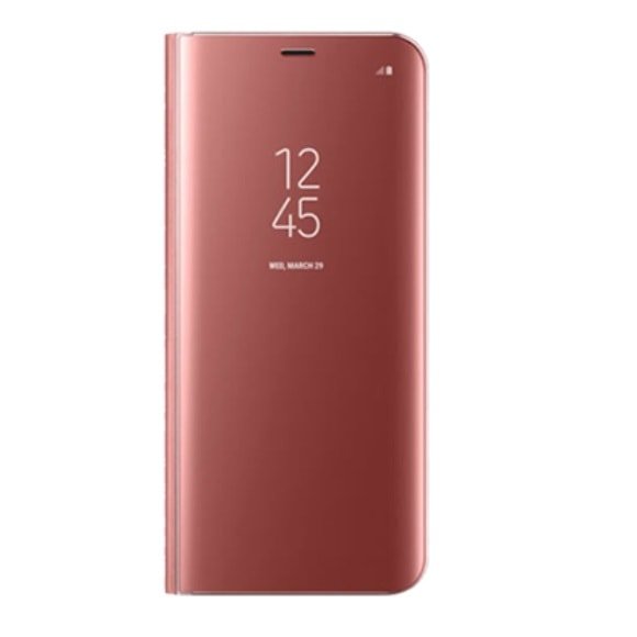Funda Libro Ventana Translucida Samsung Galaxy S9 smart cover roja