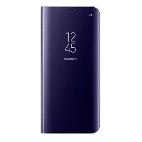 Funda Libro Ventana Translucida Samsung Galaxy S9 smart cover morada