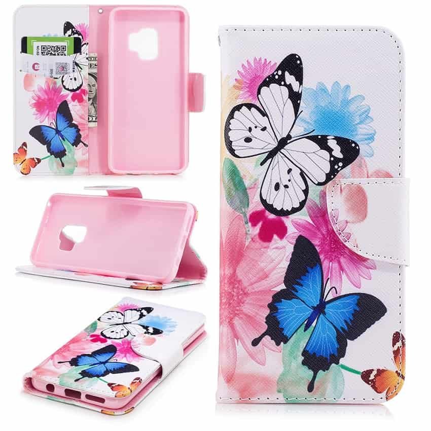Funda Libro Samsung Galaxy S9 Soporte Dibujo MARIPOSA