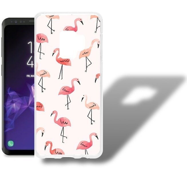 Funda Samsung Galaxy S9 Gel Dibujo Flamencos