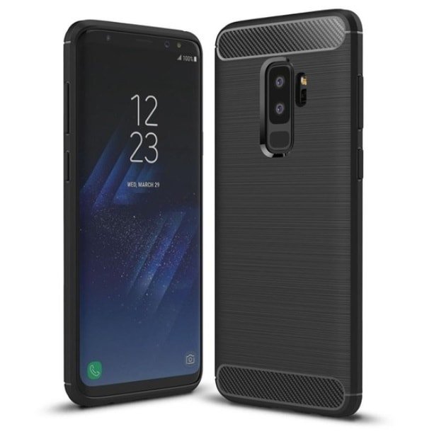 funda gel tpu cepillada negra Samsung Galaxy S9 Plus