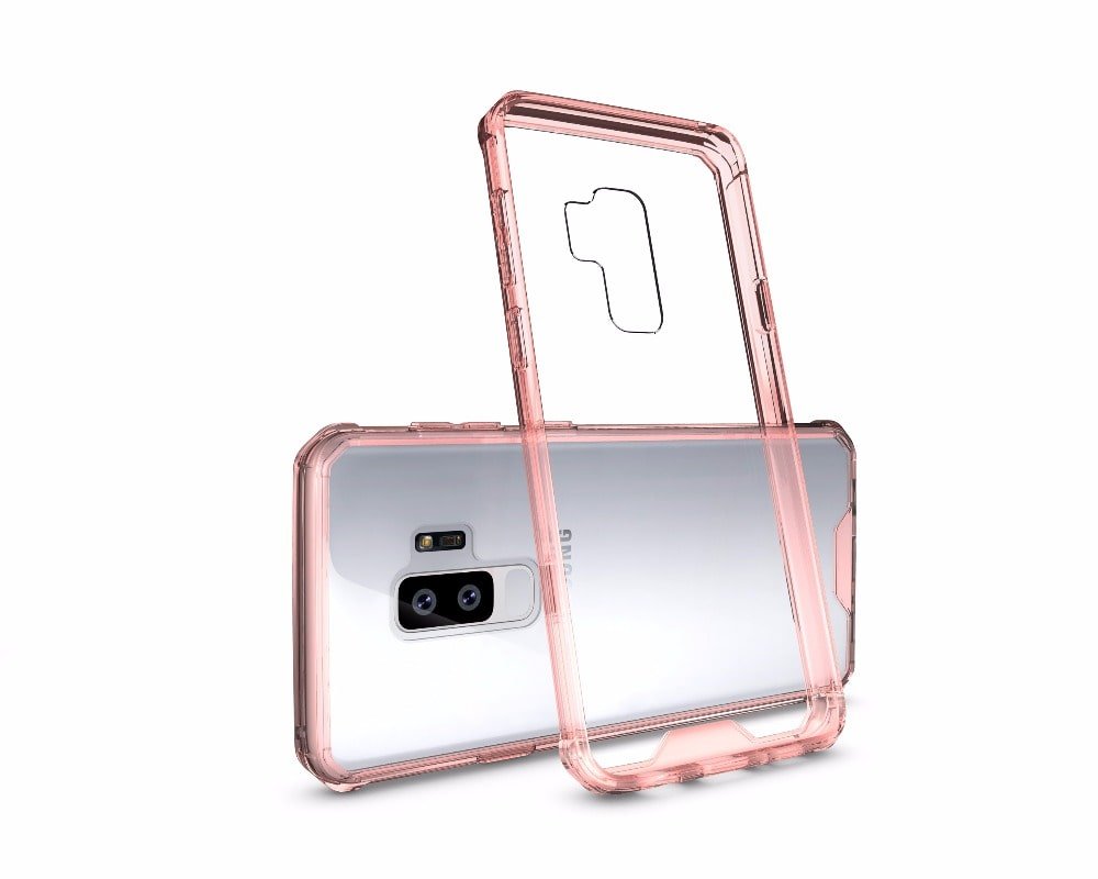 Funda Samsung Galaxy S9 Hybrid Transparente con bordes Rosa