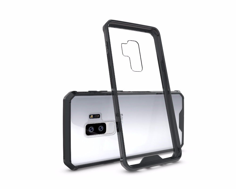 Funda Samsung Galaxy S9 Hybrid Transparente con bordes Negro