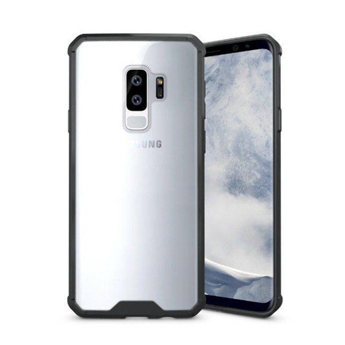 Funda Samsung Galaxy S9 Hybrid Transparente con bordes Negro