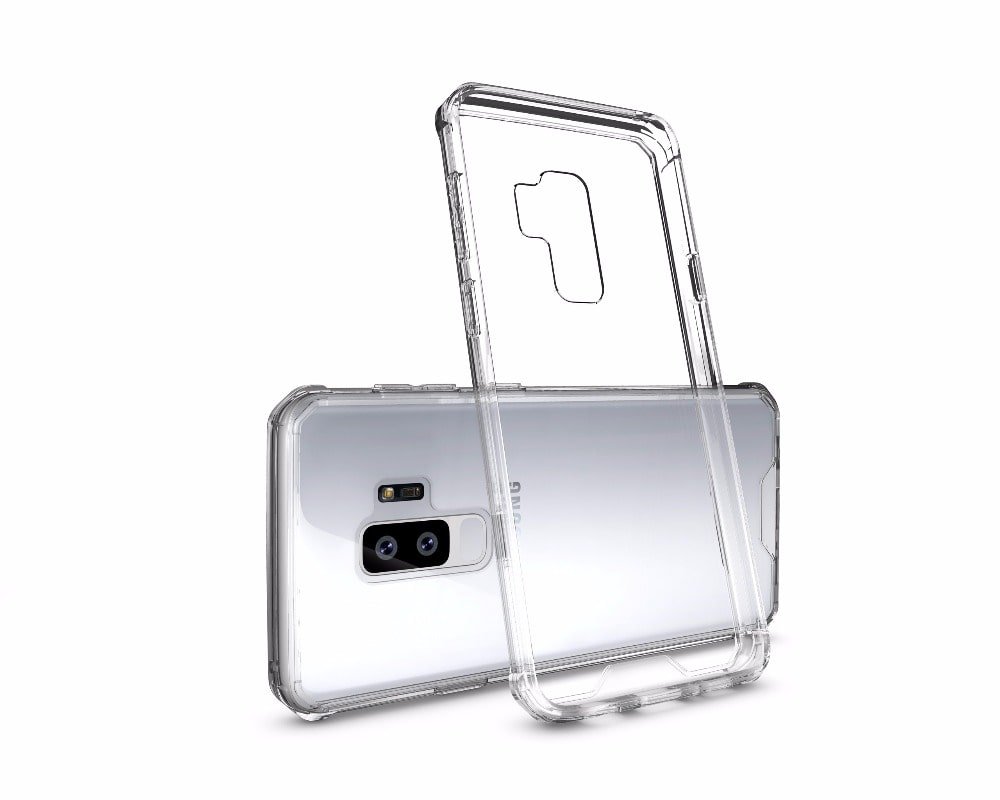 Funda Samsung Galaxy S9 Hybrid Transparente con bordes Gris