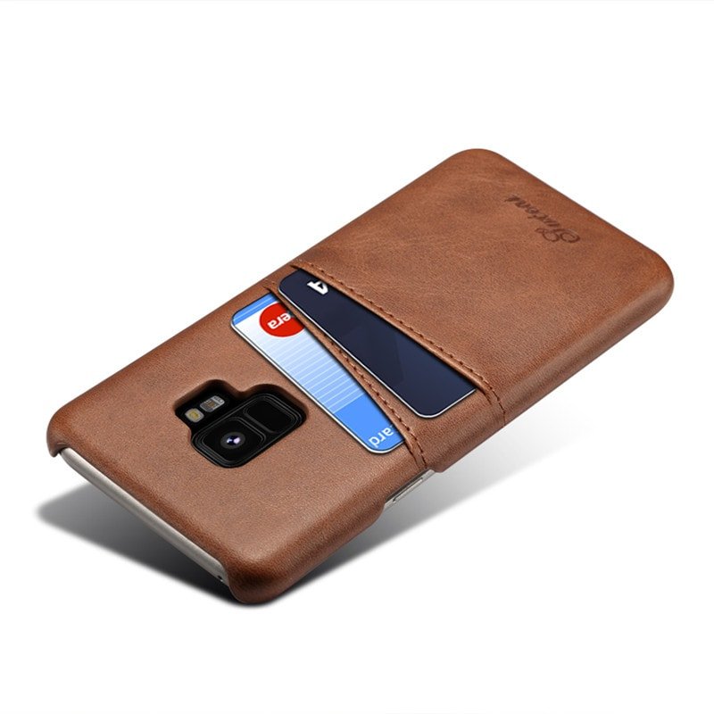 Carcasa Samsung Galaxy S9 Cuero Marron Oscuro