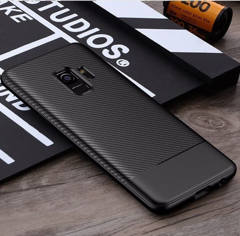 Funda Samsung Galaxy S9 TPU Fibra Carbono Negra
