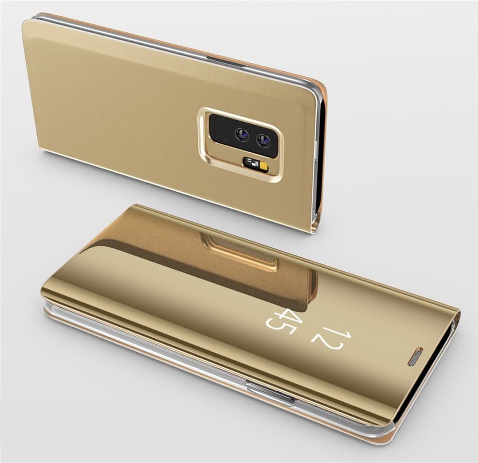 Funda Libro Ventana Translucida Samsung Galaxy S9 Plus Dorada