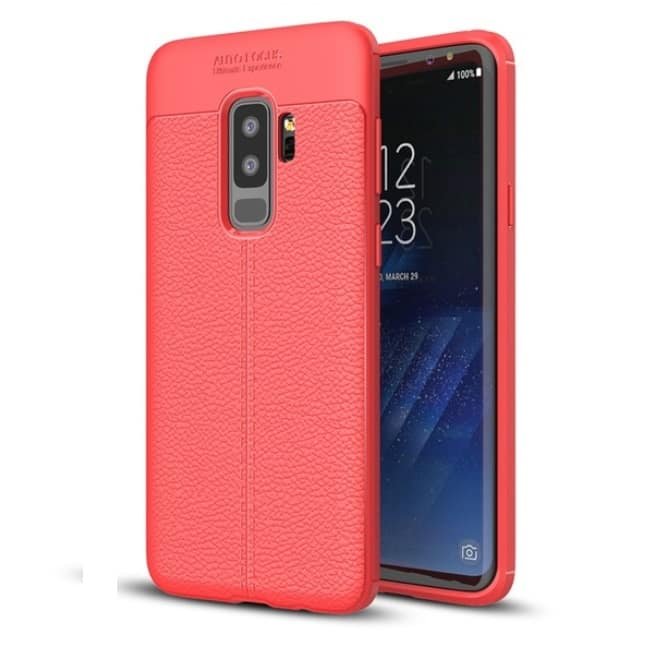 Funda Samsung Galaxy S9 Plus Gel Cuero 3D Roja