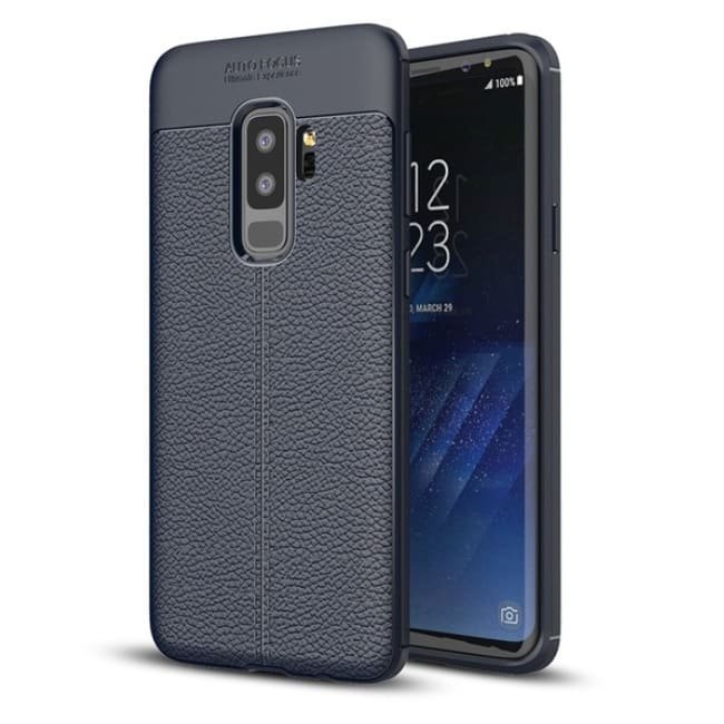 Funda Samsung Galaxy S9 Plus Gel Cuero 3D Azul.