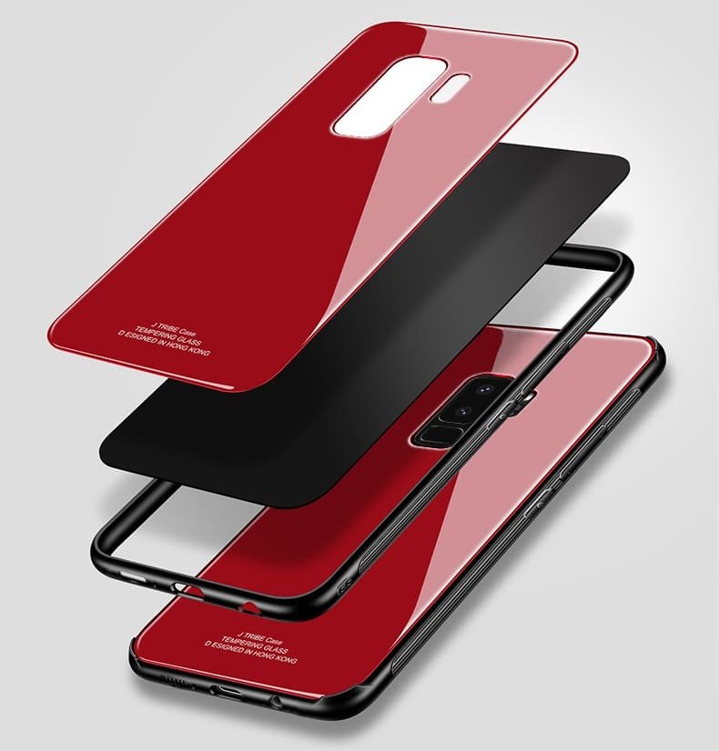 Funda Samsung Galaxy S9 Plus Silicone con trasera Cristal Templado Blanca