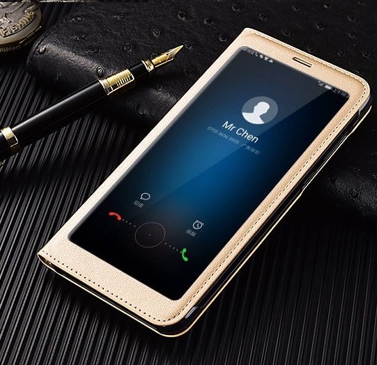 Funda Libro Xiaomi Redmi Note 5 Pro con Tapa y Soporte Full Dorada