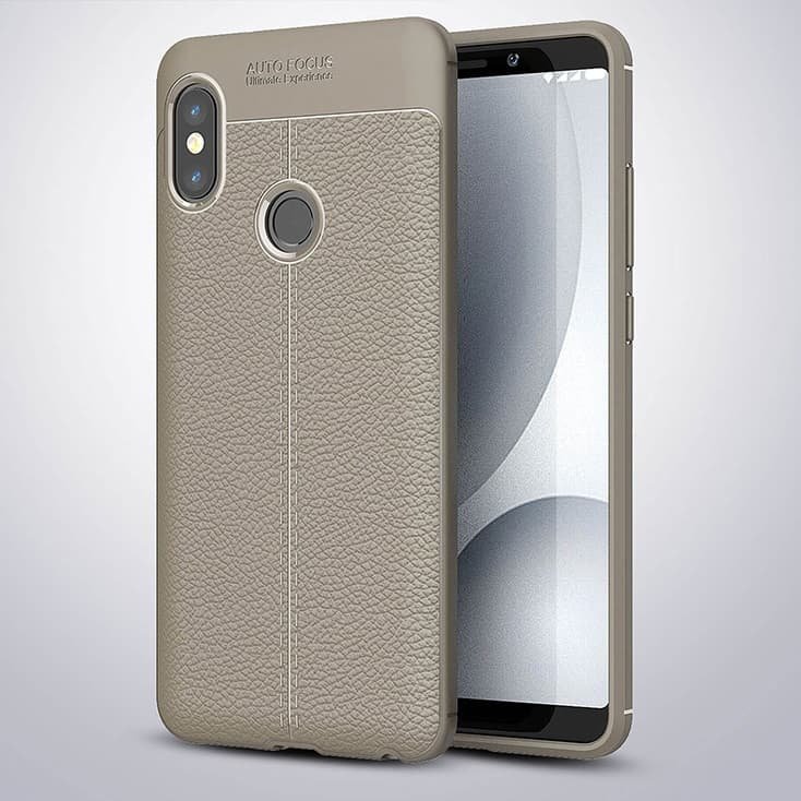 Funda Xiaomi Redmi Note 5 Tpu Cuero 3D Gris
