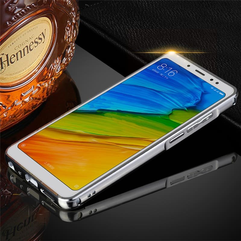 Bumper Xiaomi Redmi Note 5 Aluminio Dual Gris.