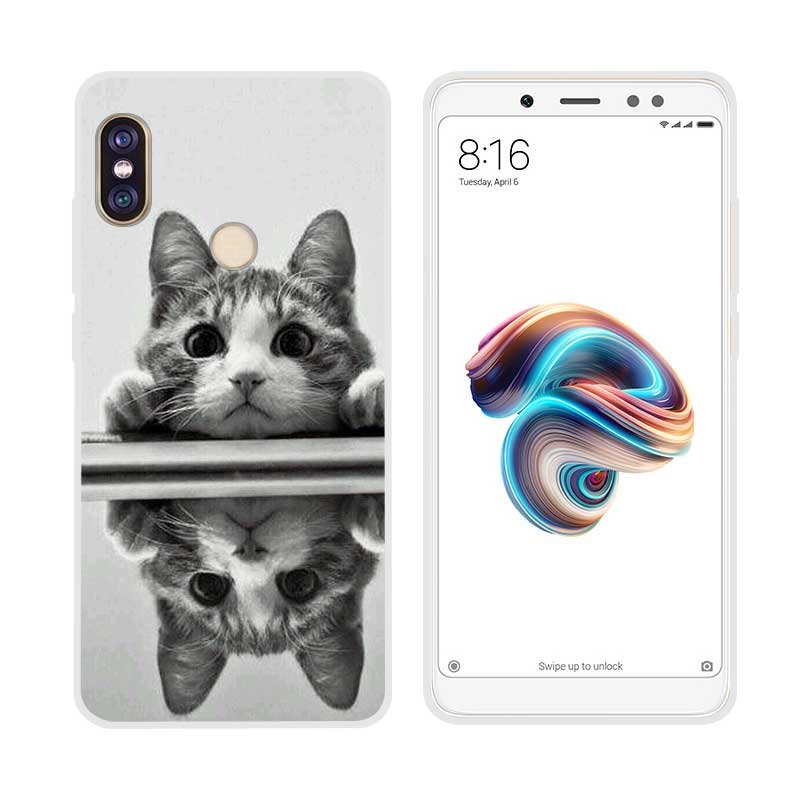 Funda Xiaomi Redmi Note 5 Gel Dibujo Gatito
