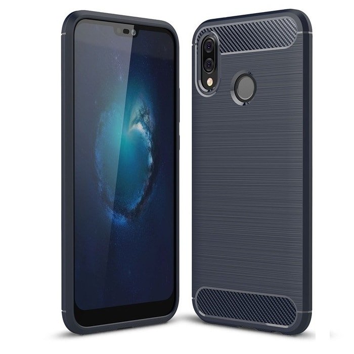 funda gel tpu cepillada Azul Huawei P20 Lite