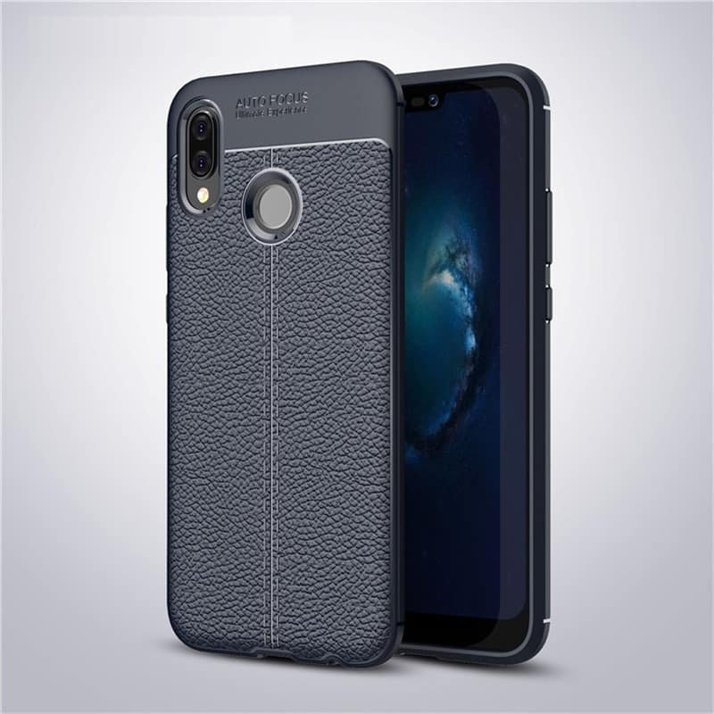 Funda Huawei P20 Lite Tpu Cuero 3D azul