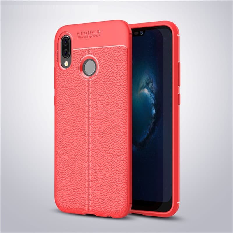 Funda Huawei P20 Lite Tpu Cuero 3D roja