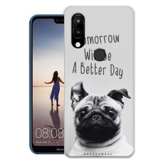 Funda Huawei P20 Lite Gel Dibujo Perro de alta calidad.