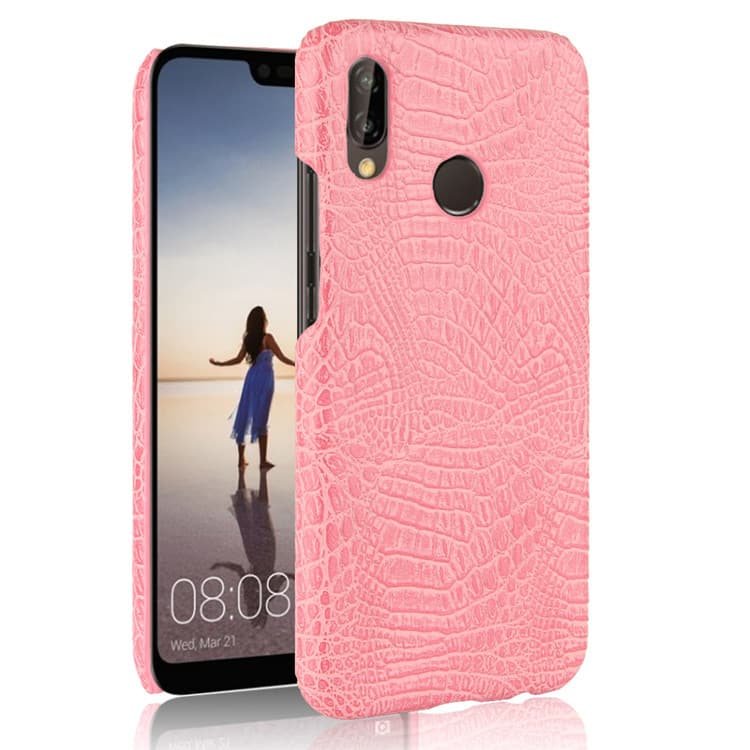 Funda carcasa cuero cocrodilo Rosa Huawei P20 Lite