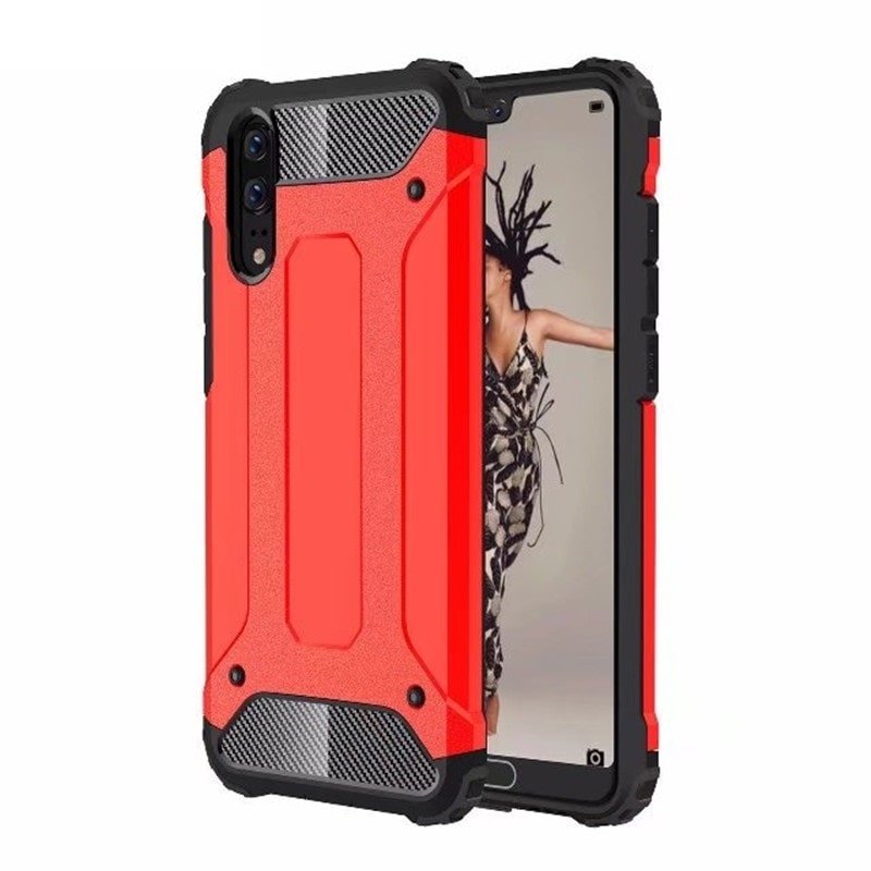 Funda Huawei P20 Shock Resistante Roja.