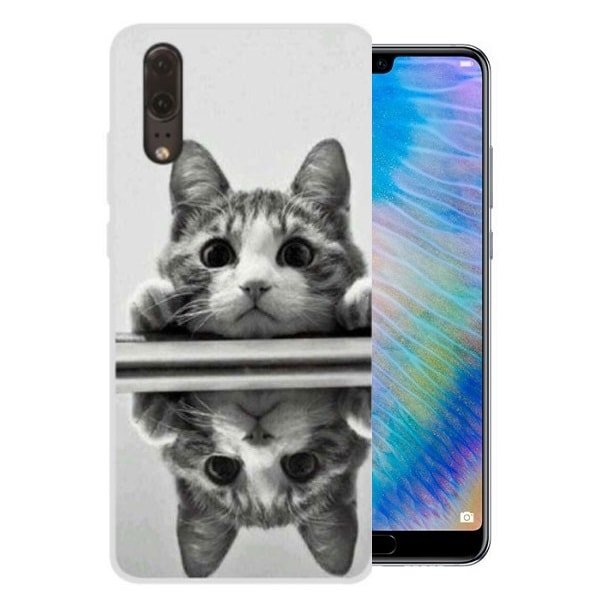 Funda Huawei P20 Gel Dibujo Gatito Indestructible de alta calidad.