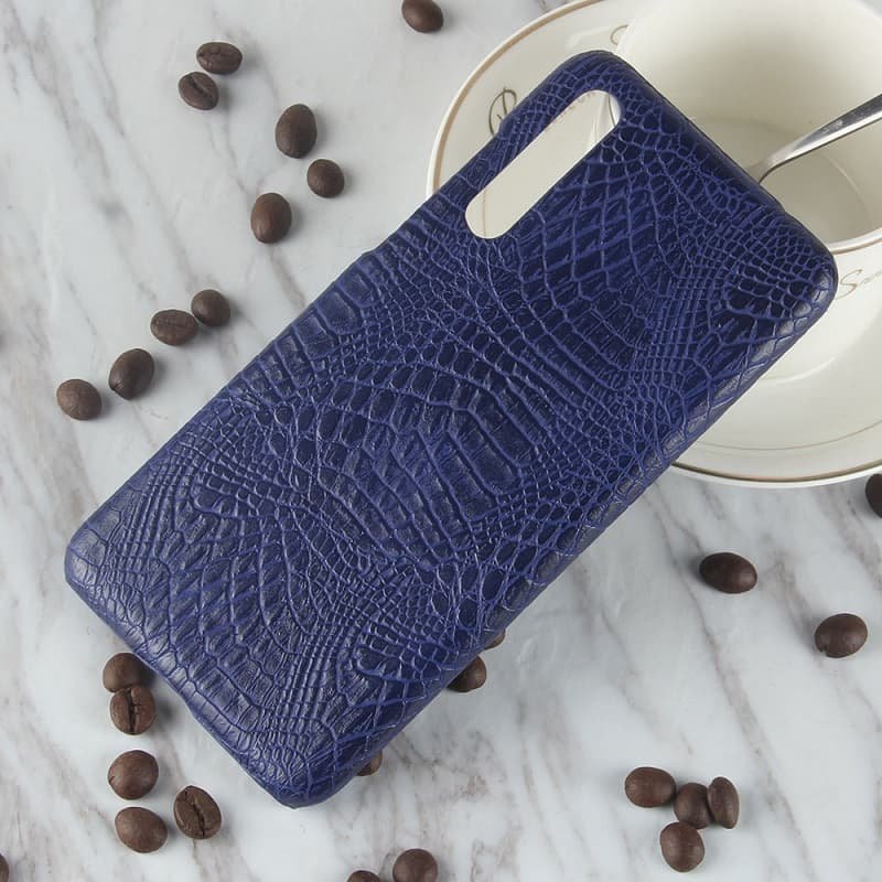Funda carcasa cuero cocrodilo Azul Huawei P20 Pro
