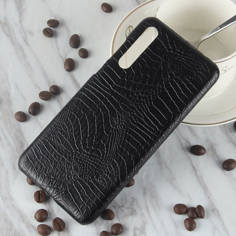 Funda carcasa cuero cocrodilo Negra Huawei P20 Pro