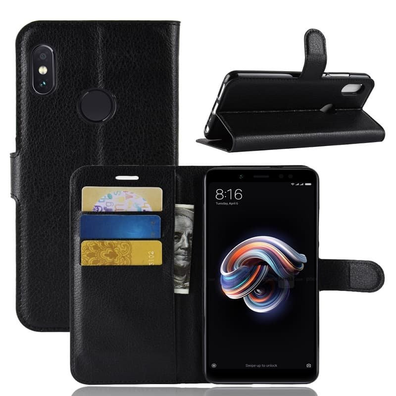 Funda Libro Xiaomi Mi A2 Soporte Negra.