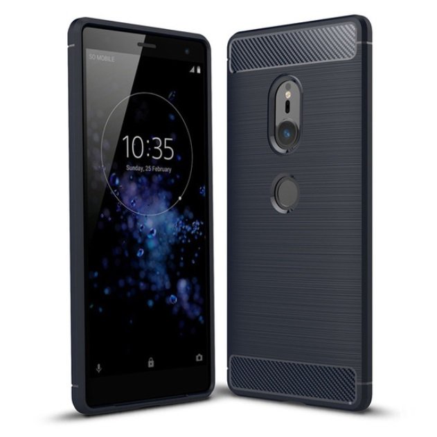 funda gel tpu cepillada Azul Sony Xperia XZ2