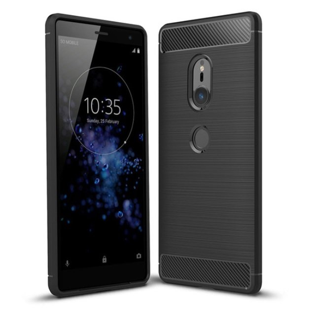 funda gel tpu cepillada Negra Sony Xperia XZ2