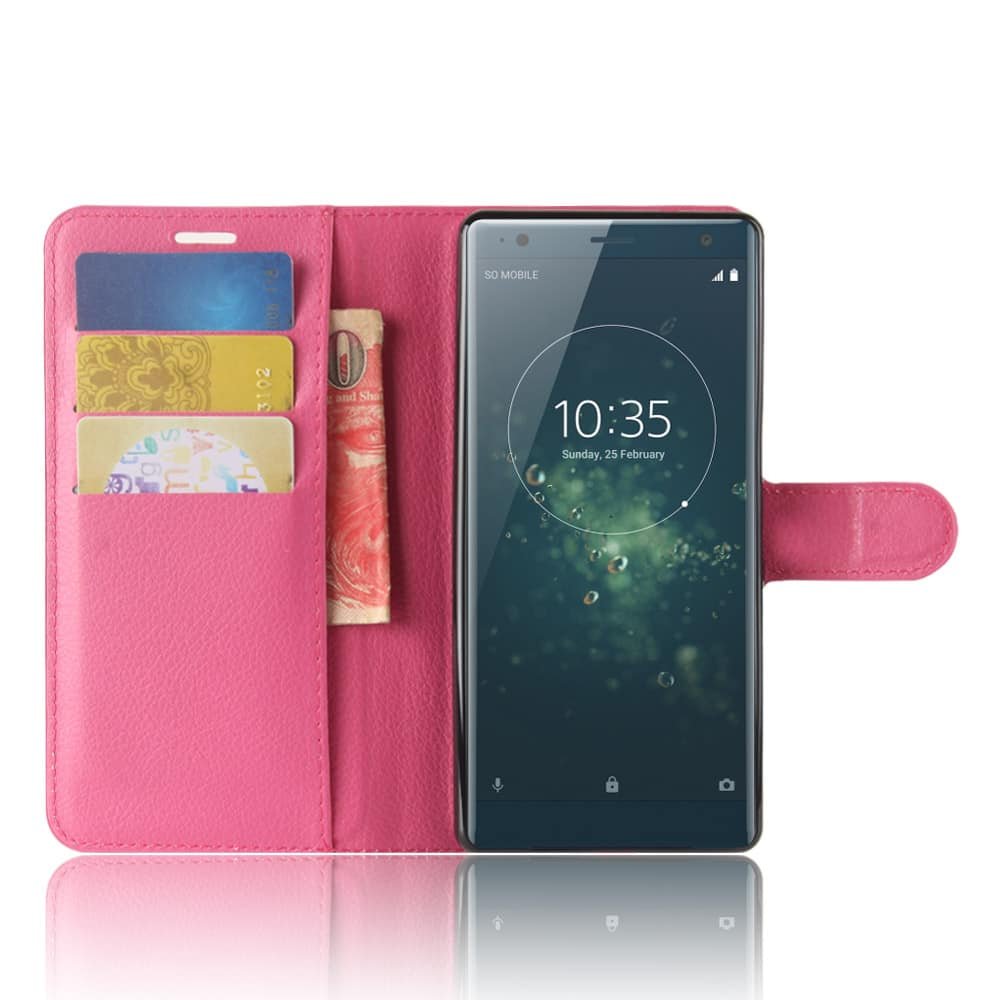 Funda cuero Flip Sony Xperia XZ2 Rosa