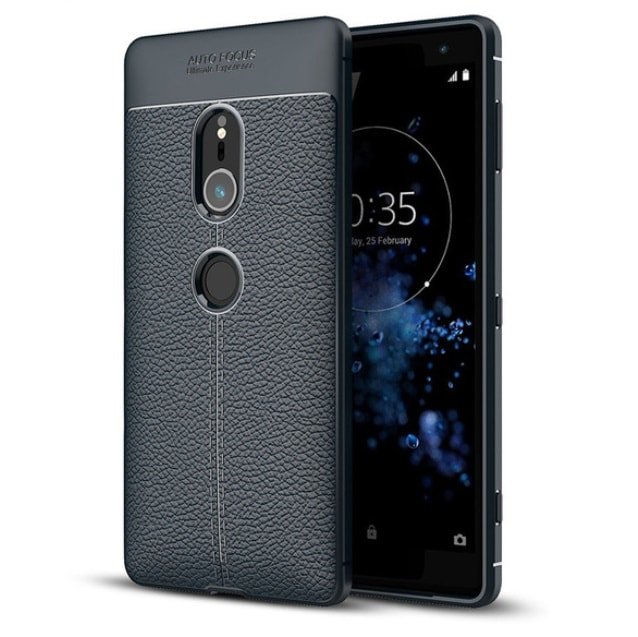 Funda Sony Xperia XZ2 Tpu Cuero 3D Azul