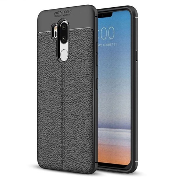 Funda LG G7 Tpu Cuero 3D Negra