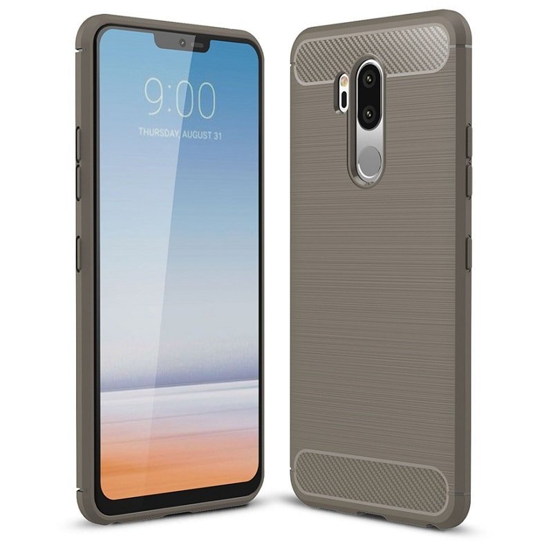 Funda LG G7 Gel Hybrida Cepillada Gris