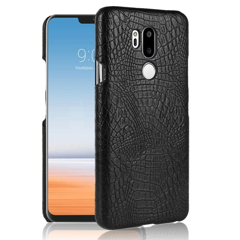 Funda carcasa cuero cocrodilo Negra LG G7
