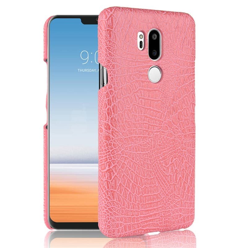 Funda carcasa cuero cocrodilo Rosa LG G7