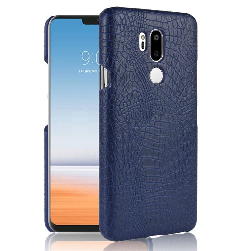 Funda carcasa cuero cocrodilo Azul LG G7
