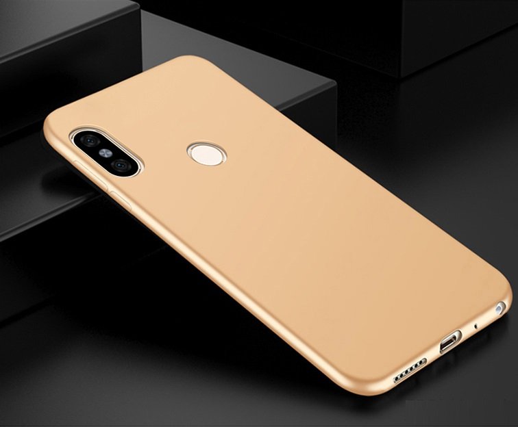 Funda Gel Xiaomi Note 5 Flexible y lavable Mate Dorada