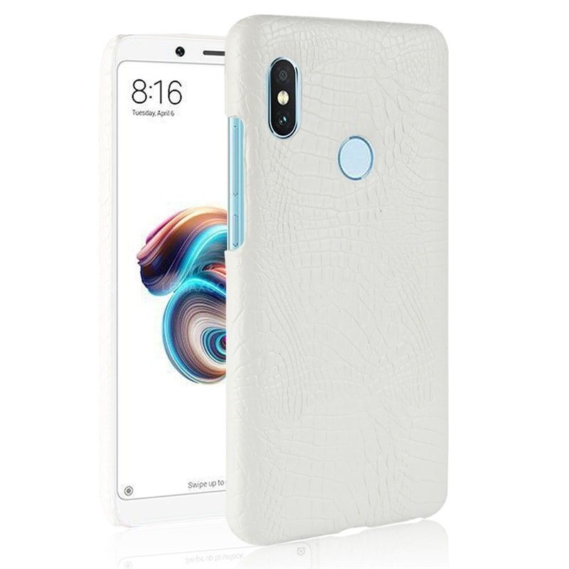 Funda carcasa cuero cocrodilo Blanco Xiaomi Note 5