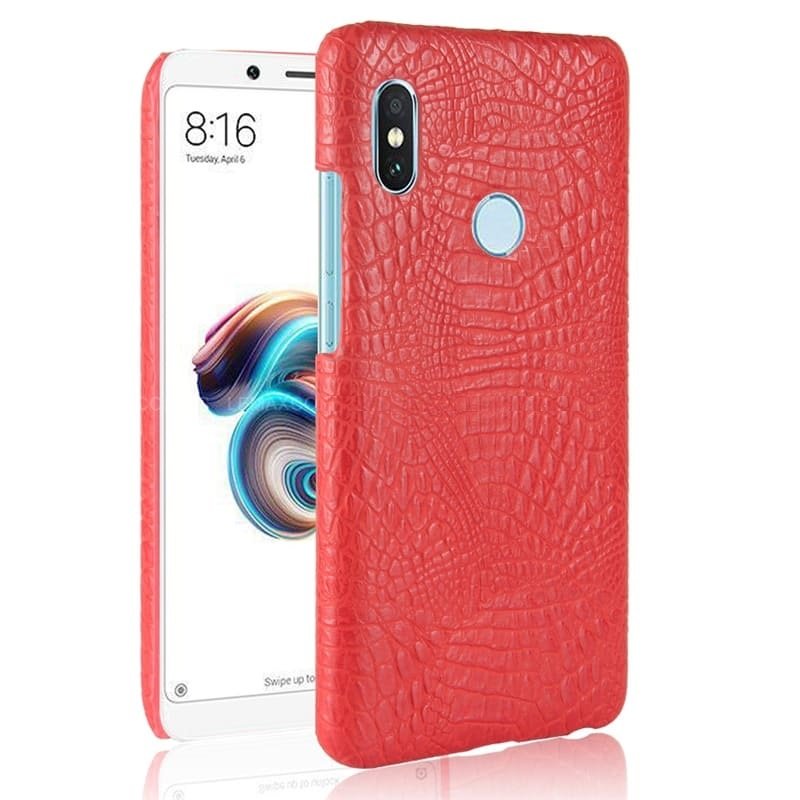 Funda carcasa cuero cocrodilo Roja Xiaomi Note 5 Pro