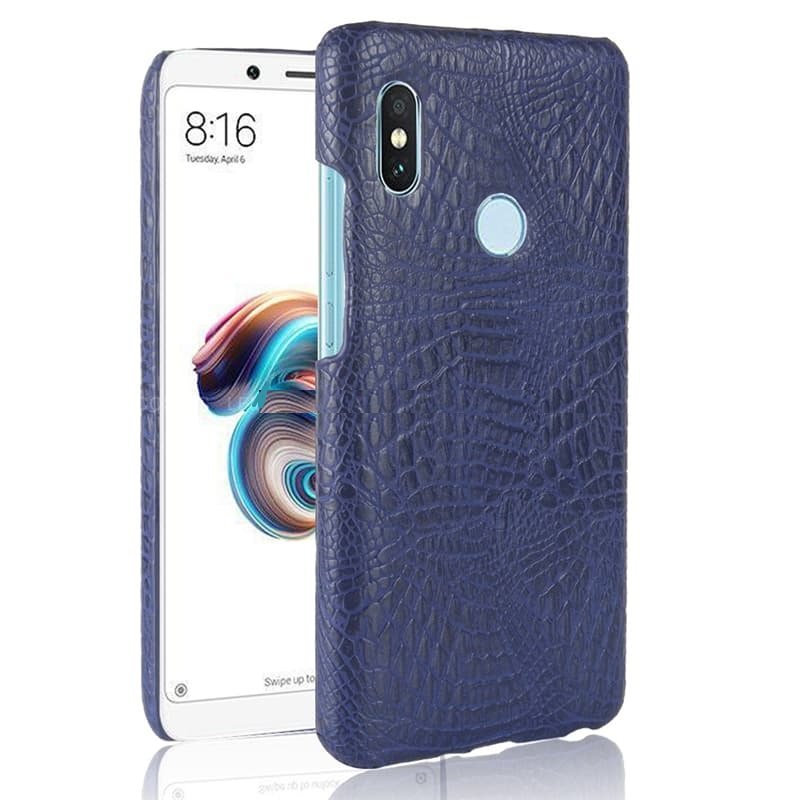 Funda carcasa cuero cocrodilo Azul Marino Xiaomi Note 5