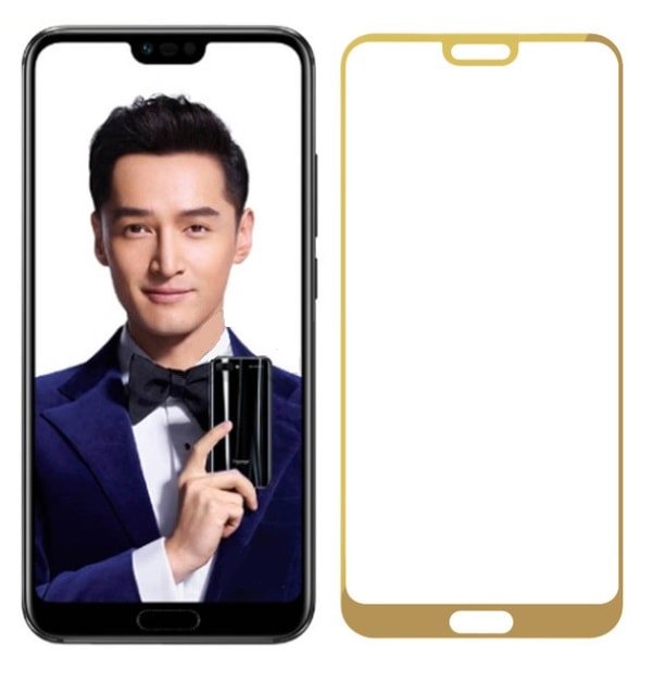 Protector Pantalla Cristal Templado Premium Honor 10 Dorado Mas duro del Mundo (G Glass).