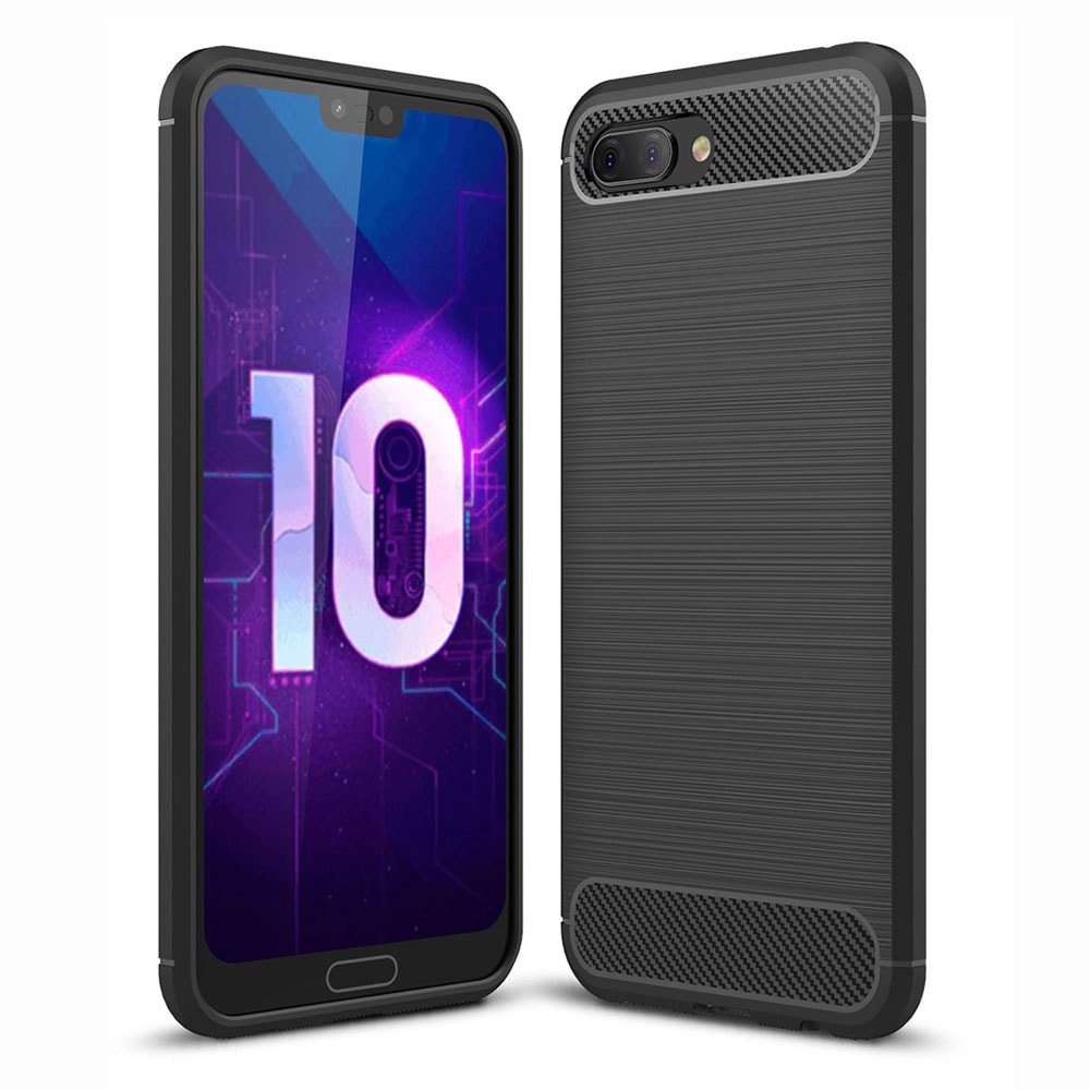 funda gel tpu cepillada negra Honor 10