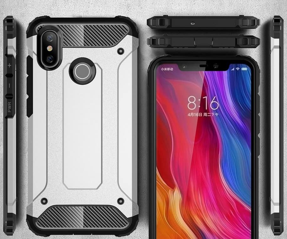 Funda Xiaomi MI 8 Shock Resistante Roja