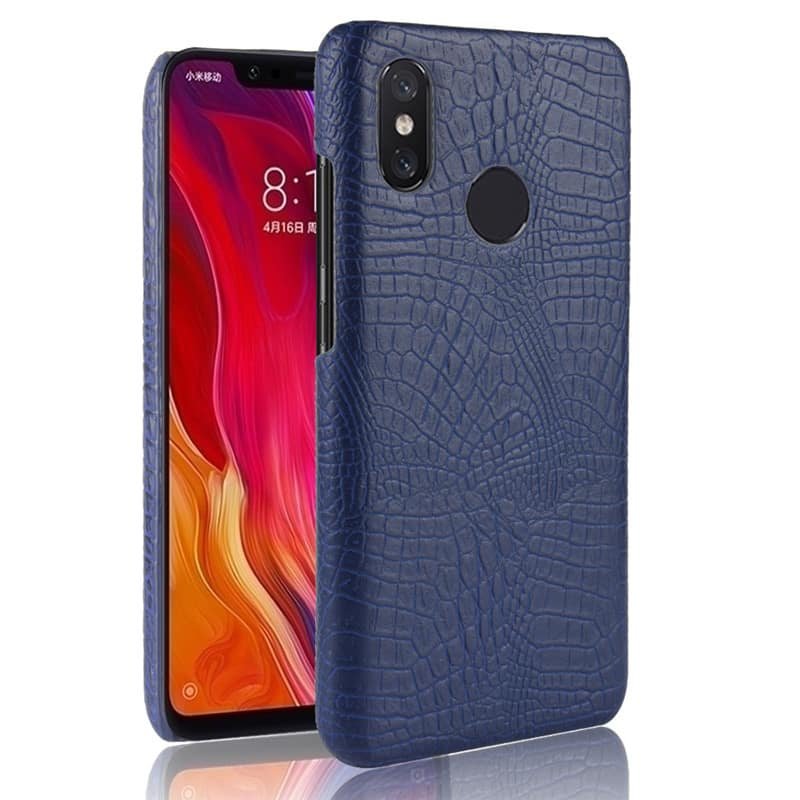 Funda carcasa cuero cocrodilo Azul Xiaomi MI 8