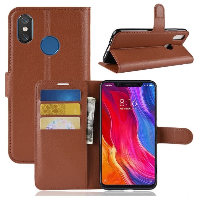 Funda Libro Xiaomi Mi 8 Soporte marron