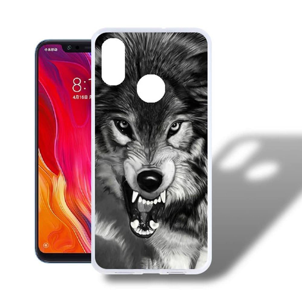 Funda Xiaomi MI 8 Gel Dibujo Lobo