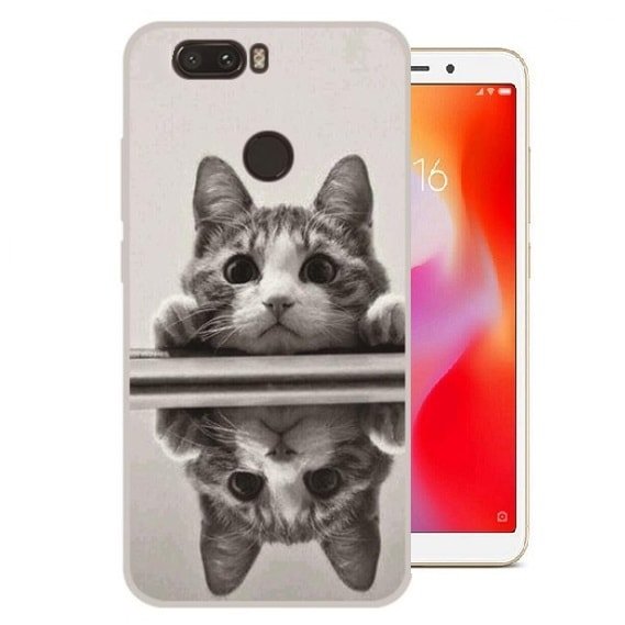 Funda Xiaomi Redmi 6 Gel Dibujo Gatito